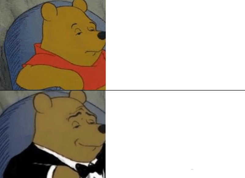 Tuxedo Winnie The Pooh meme about Lelick